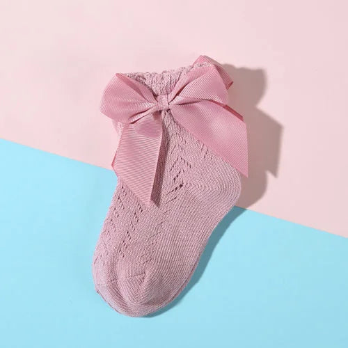 Summer Mesh Newborn Baby Girls Socks Fashion Bow