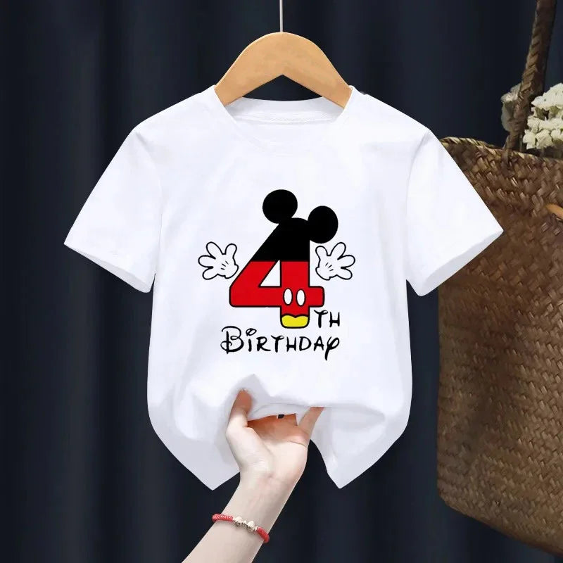 Mickey Mouse 3-14 Birthday Number T-shirt