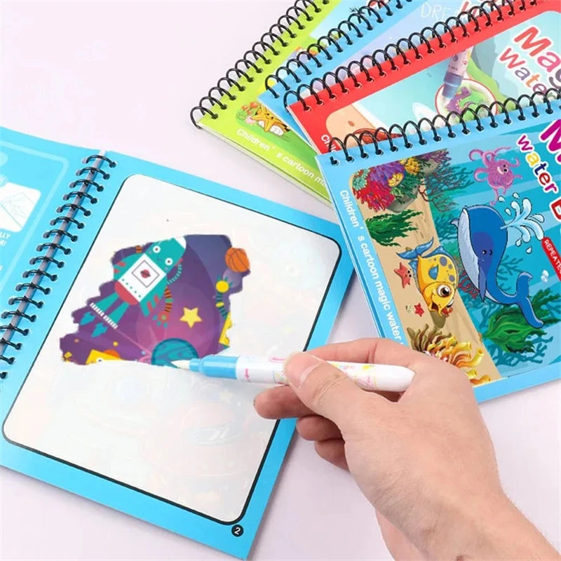 كتب رسم مائية سحرية جديدة للأطفال، كتب تلوين، ألعاب رسم للأطفال، هدايا أعياد الميلاد والكريسماس والعام الجديد للأولاد والبنات