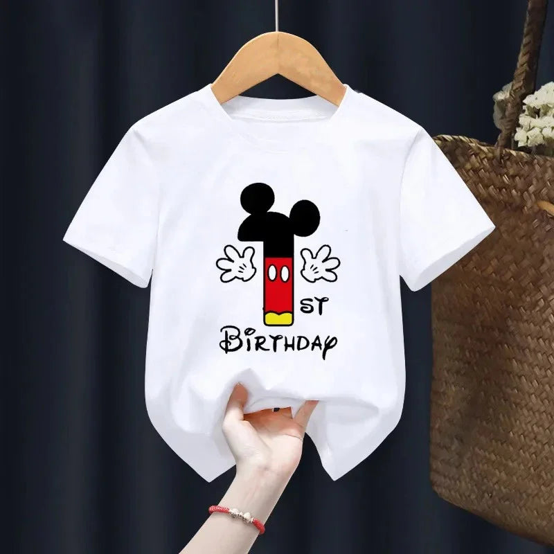 Mickey Mouse 3-14 Birthday Number T-shirt
