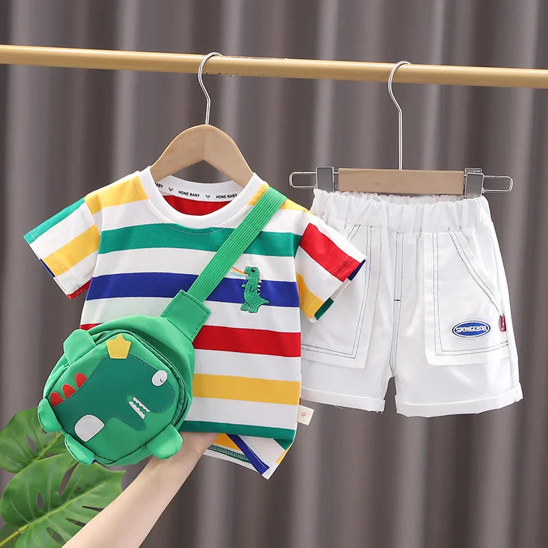 Cute Cartoon Dinosaur Clothes Set New Kids Tracksuits