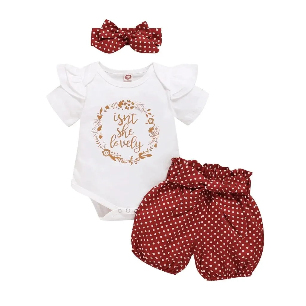 0-18 Month Newborn Baby Girls Clothes Romper Dot Pant