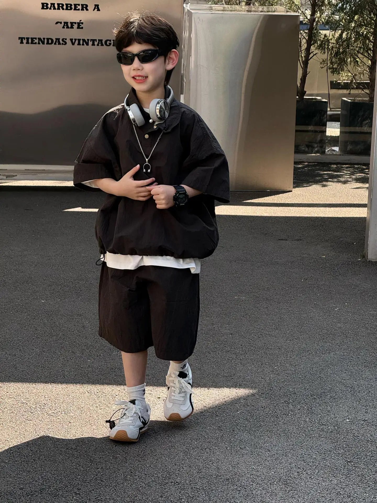 2025 Boys Simple Korean Style Casual Two-piece
