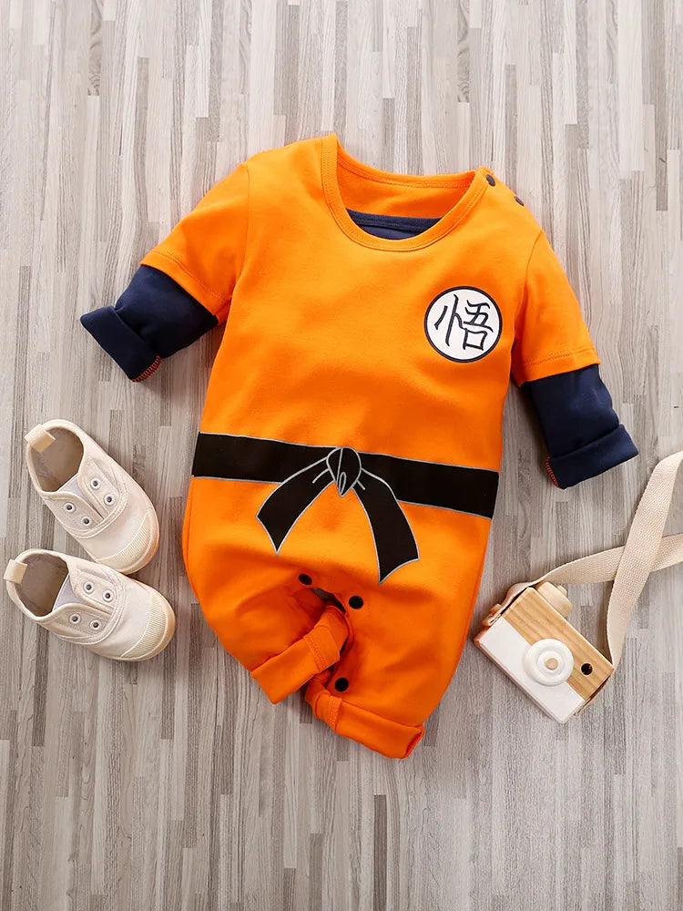 Baby Long sleeved Anime Orange Training Suit