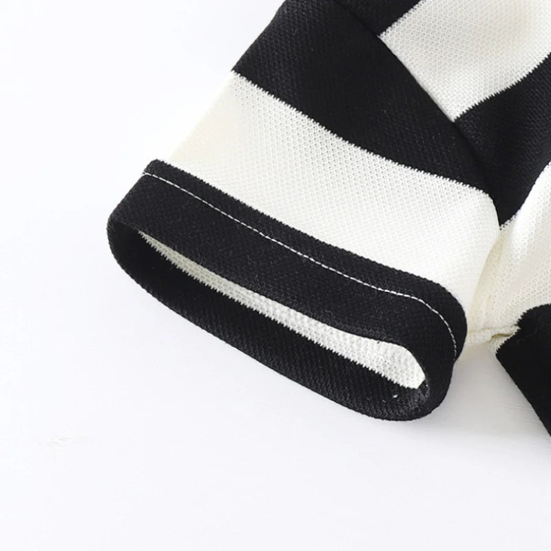 Short-sleeved Outfits Babies Girls Striped T-shirt Shorts Suit Toddler Boy Fashion Summer Costume New Casual Sports 2 Piece/Set