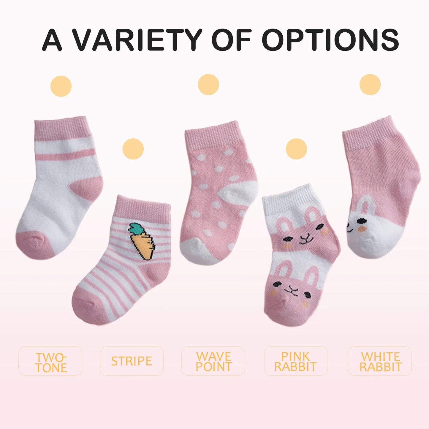 5Pairs/Lot Cotton Kids Anti-Slip Socks