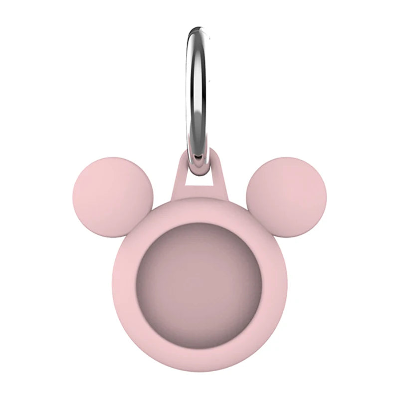For Apple Airtag Liquid Silicone Case Soft Anti-scratch Protective Sleeve For Airtag Anti-lost Protection Cover AirTag Keychain