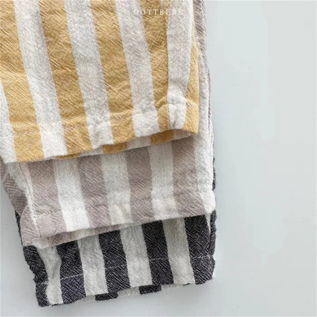 Cotton Stripe Pants for Boys
