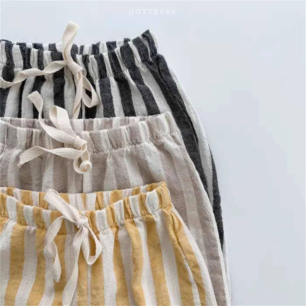 Cotton Stripe Pants for Boys