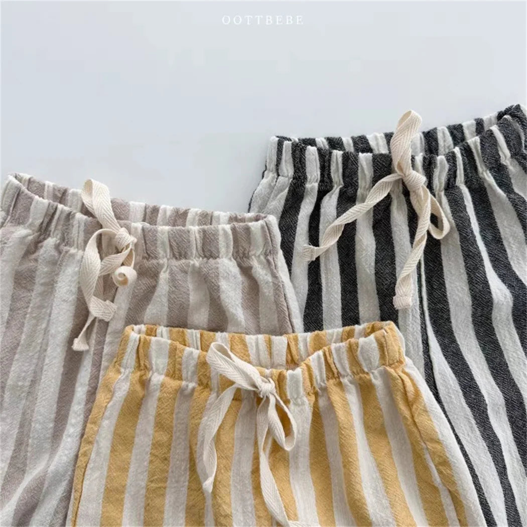 Cotton Stripe Pants for Boys