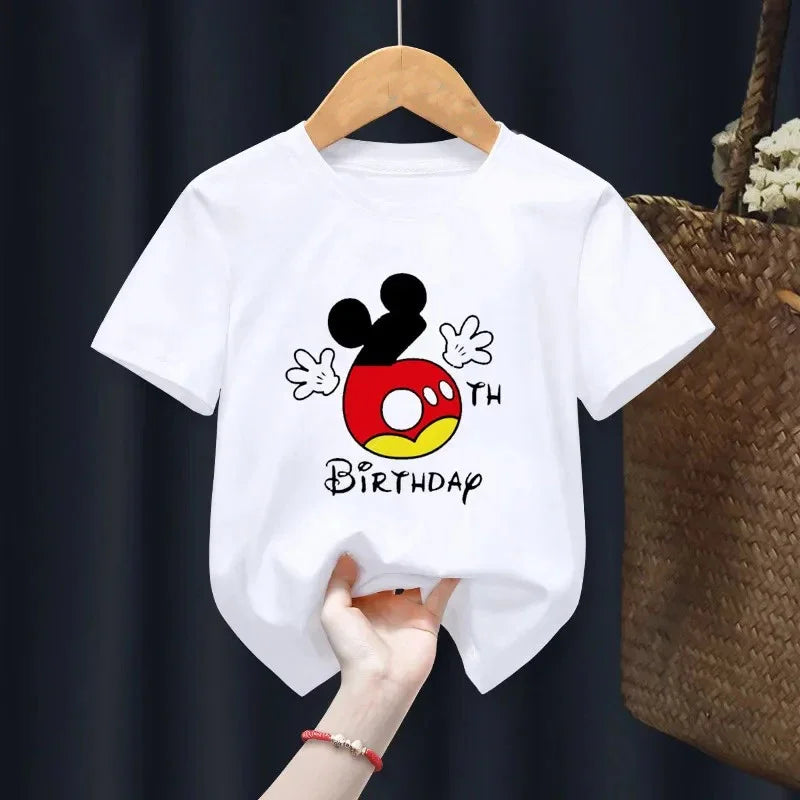 Mickey Mouse 3-14 Birthday Number T-shirt
