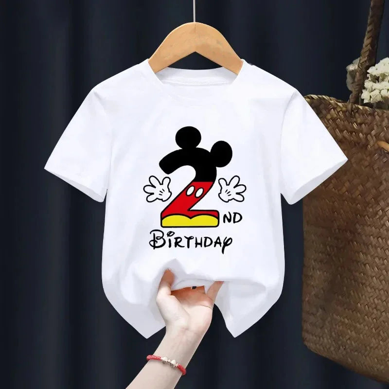 Mickey Mouse 3-14 Birthday Number T-shirt