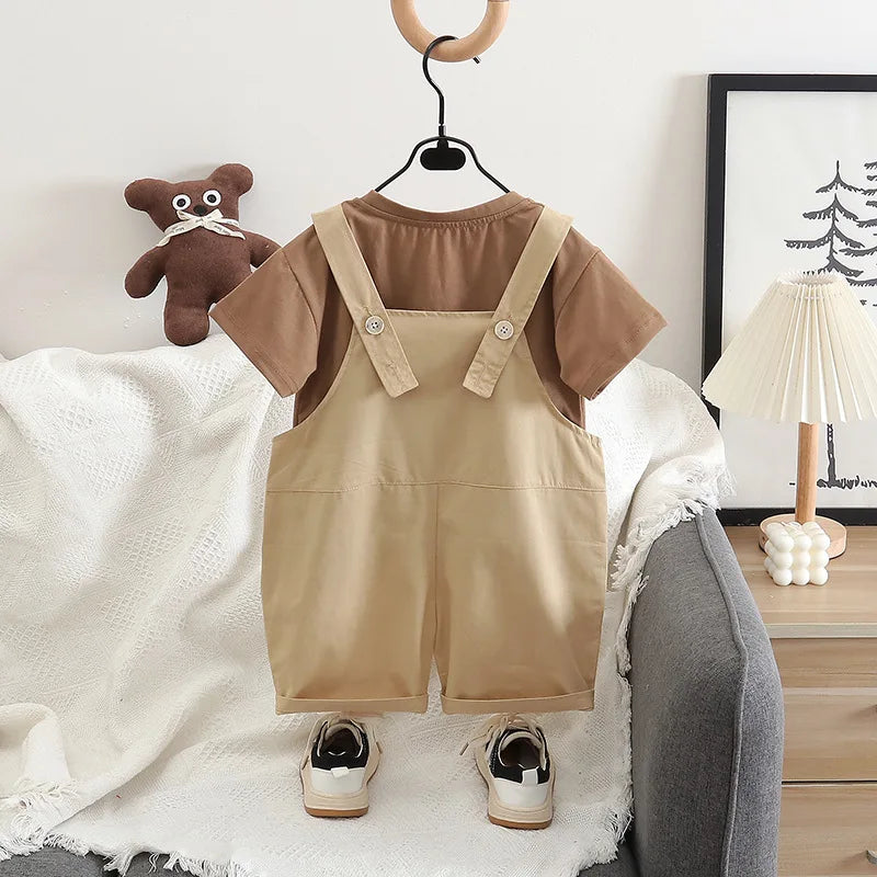 Kids Boys 2PCS Clothes Set Cotton Cartoon Lion