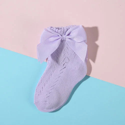 Summer Mesh Newborn Baby Girls Socks Fashion Bow