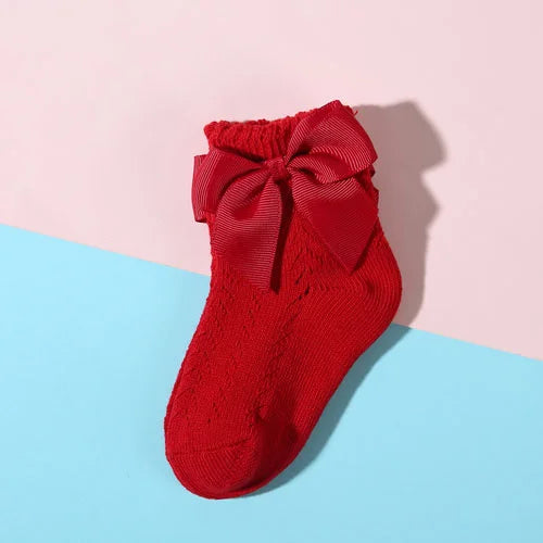 Summer Mesh Newborn Baby Girls Socks Fashion Bow