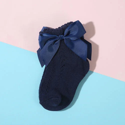 Summer Mesh Newborn Baby Girls Socks Fashion Bow