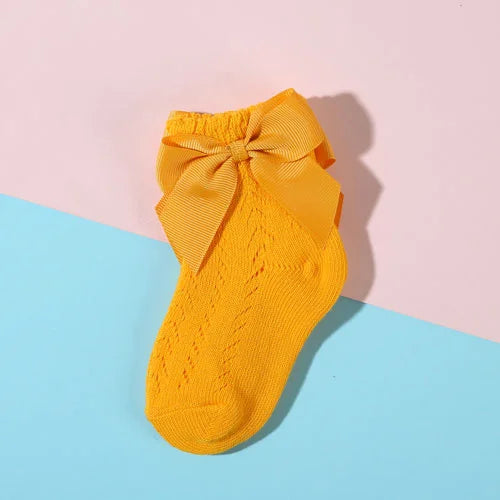 Summer Mesh Newborn Baby Girls Socks Fashion Bow