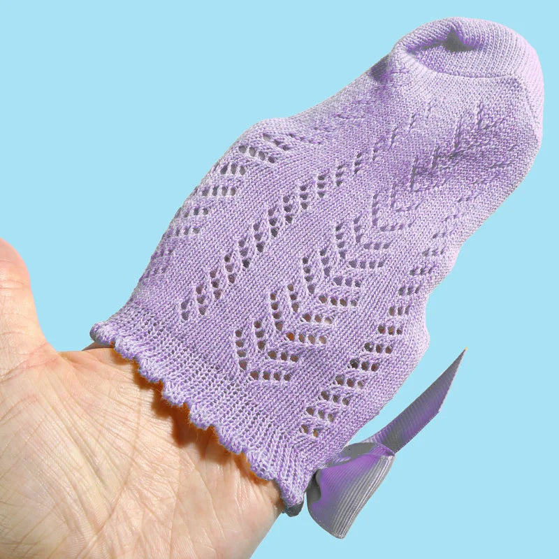 Summer Mesh Newborn Baby Girls Socks Fashion Bow