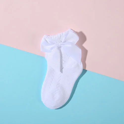 Summer Mesh Newborn Baby Girls Socks Fashion Bow