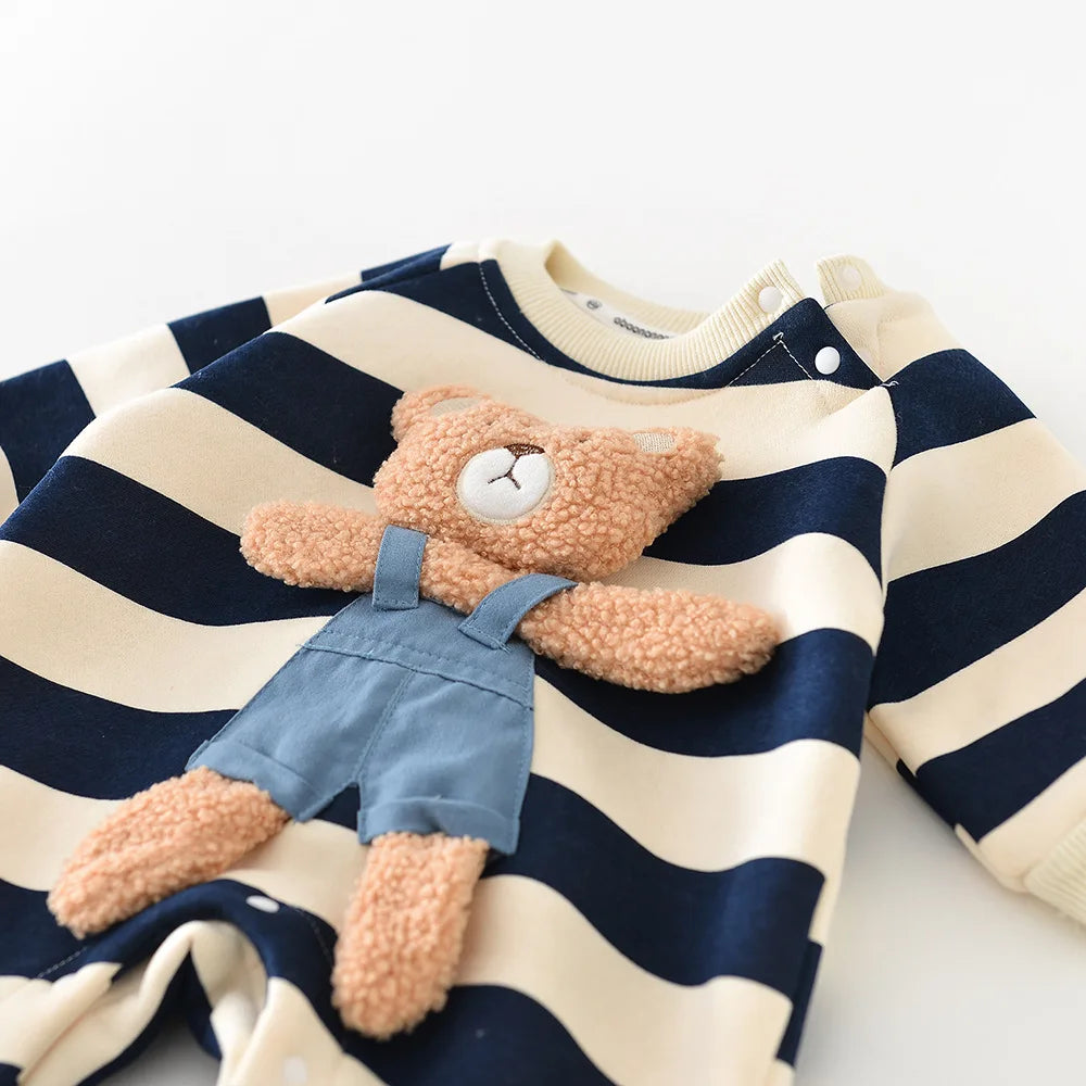 BORA MILANCEL One Piece Baby Suit with Adorable Bear Design