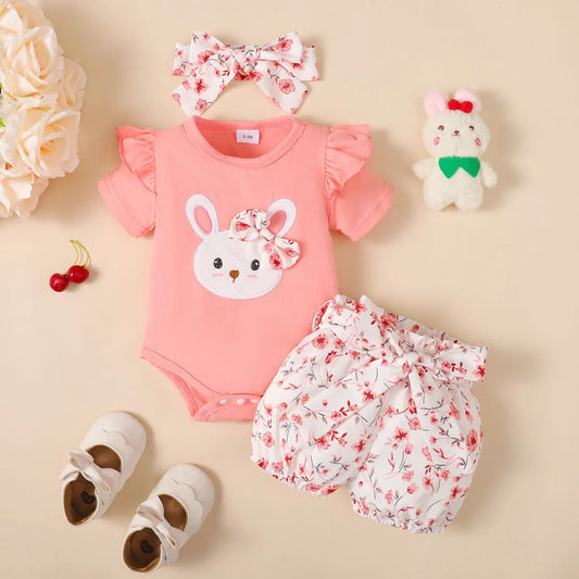 3PCS Baby Girl Clothes Outfits