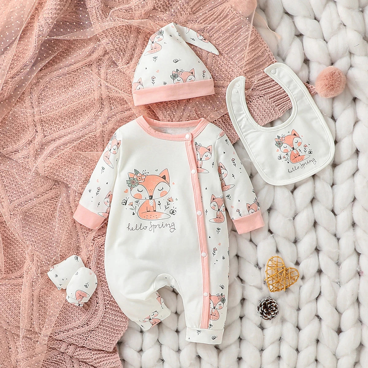 4Pcs Baby  Long Sleeve All Seasons