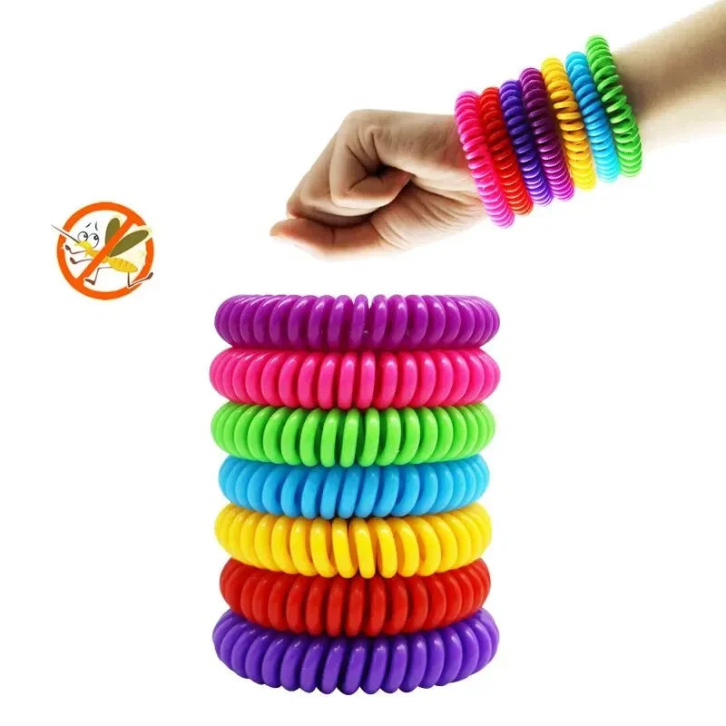 Waterproof DEET Free Citronella Mosquito Wristband Bracelets 10 Pack with 6 Patches