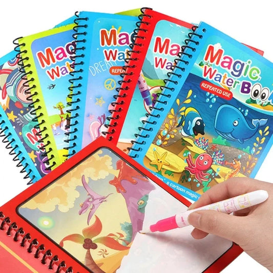 كتب رسم مائية سحرية جديدة للأطفال، كتب تلوين، ألعاب رسم للأطفال، هدايا أعياد الميلاد والكريسماس والعام الجديد للأولاد والبنات