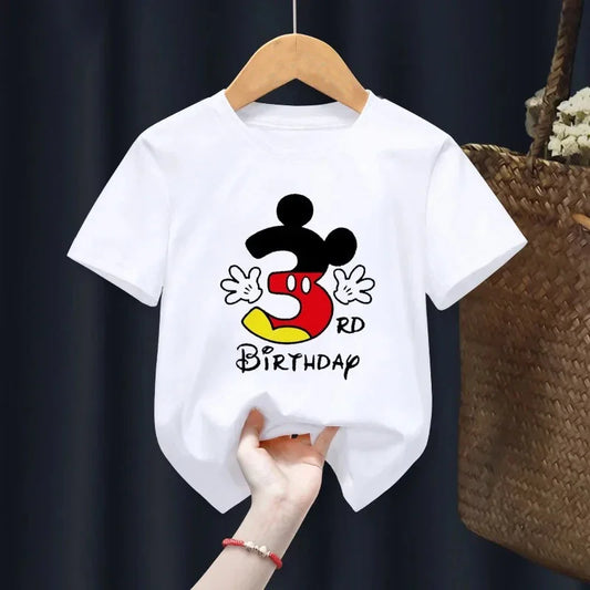 Mickey Mouse 3-14 Birthday Number T-shirt