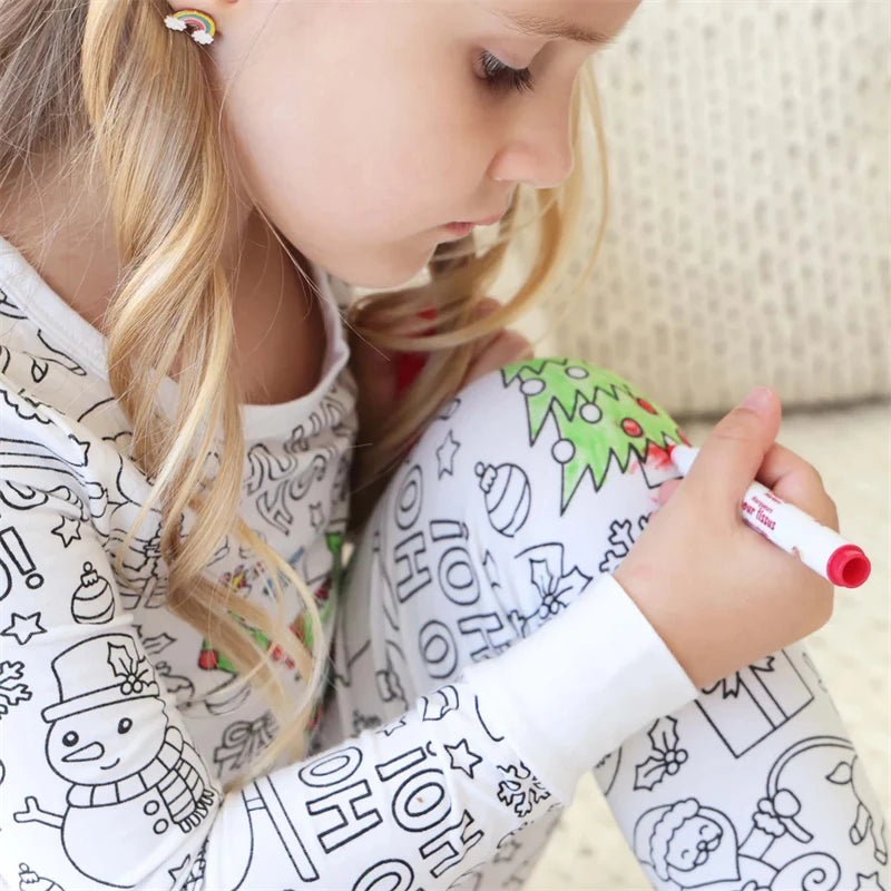 Colorable Two Piece Pajama Set