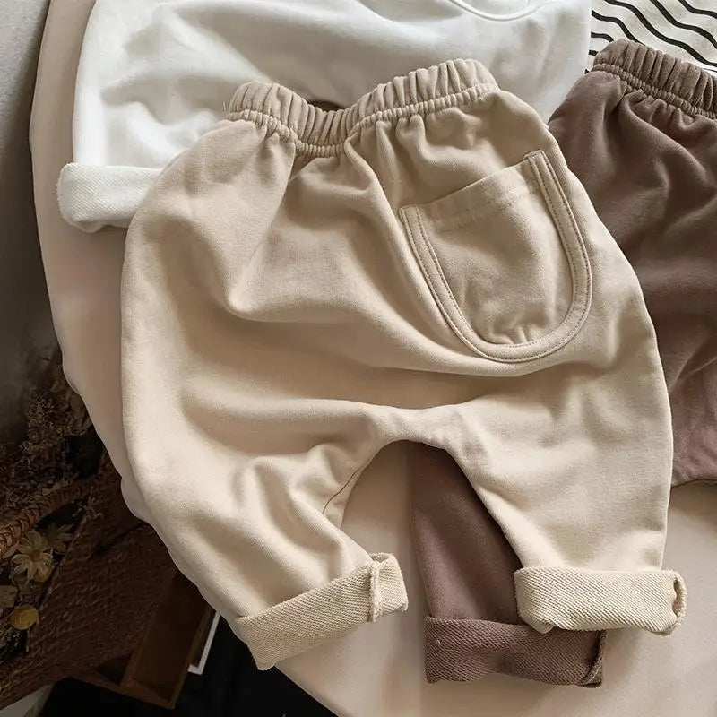 بنطلون بيبي بي بي من القطن للأولاد والبنات من عمر 1 إلى 3 سنوات
