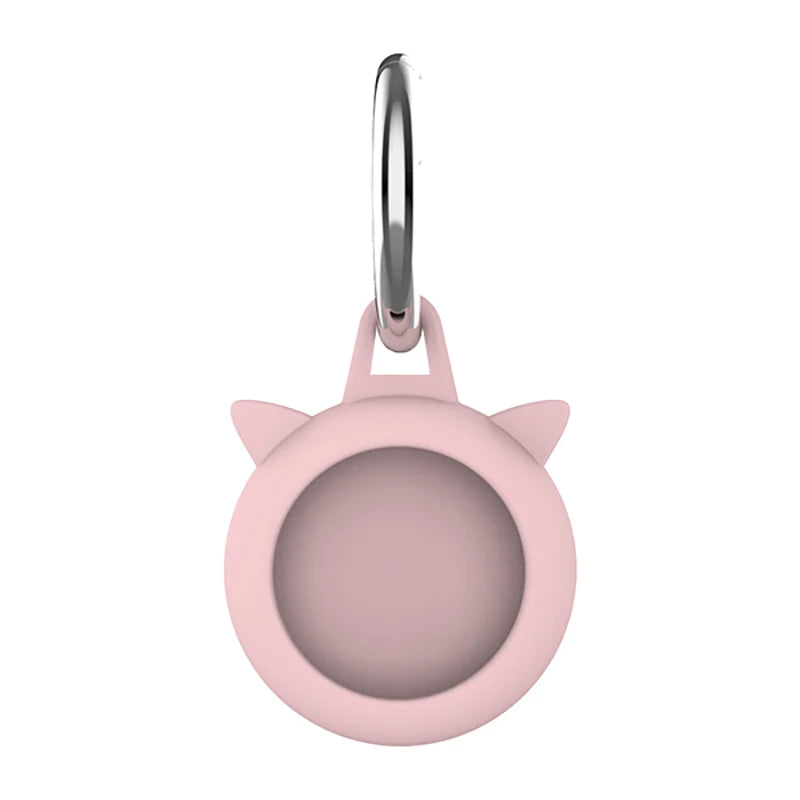 For Apple Airtag Liquid Silicone Case Soft Anti-scratch Protective Sleeve For Airtag Anti-lost Protection Cover AirTag Keychain