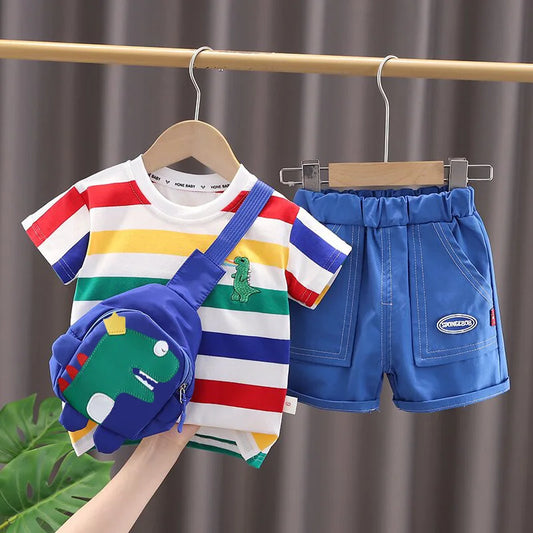 Cute Cartoon Dinosaur Clothes Set New Kids Tracksuits