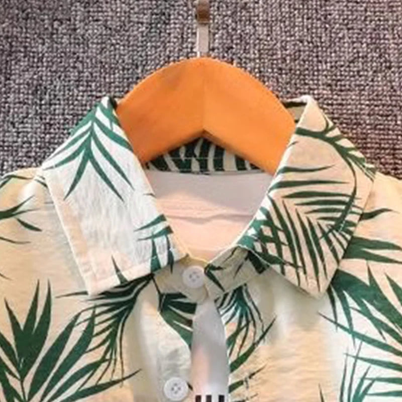 beach seaside boys flower shirt boys shorts set