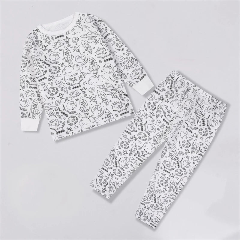 Colorable Two Piece Pajama Set