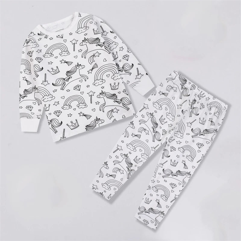 Colorable Two Piece Pajama Set