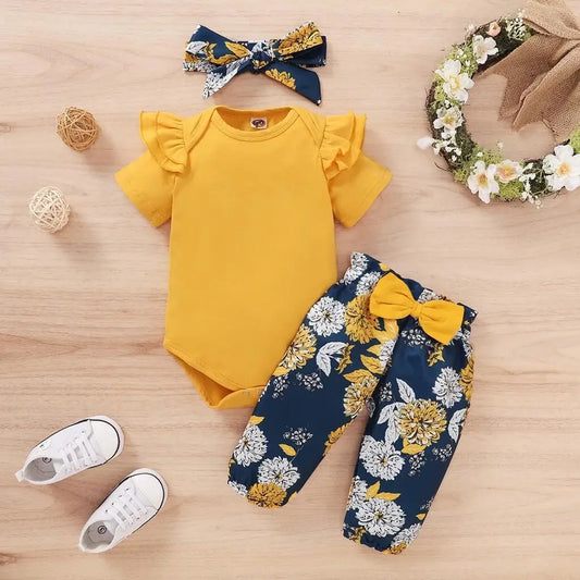 Newborn Baby Girls Clothing  3PCS Outfits