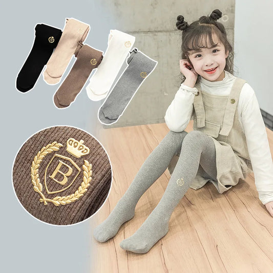 Korean Style Cotton Pantyhose for Kids Girl Height 80-145cm