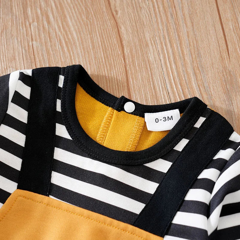 Baby Jumpsuit Cute Cartoon Strap With 3d Zebra Print For Comfortable And Soft