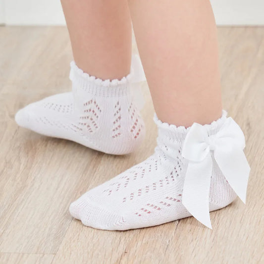 Summer Mesh Newborn Baby Girls Socks Fashion Bow