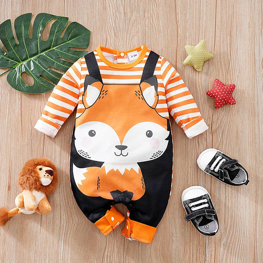 Baby Clothes Cute Cartoon Fox Print Comfortable And Soft