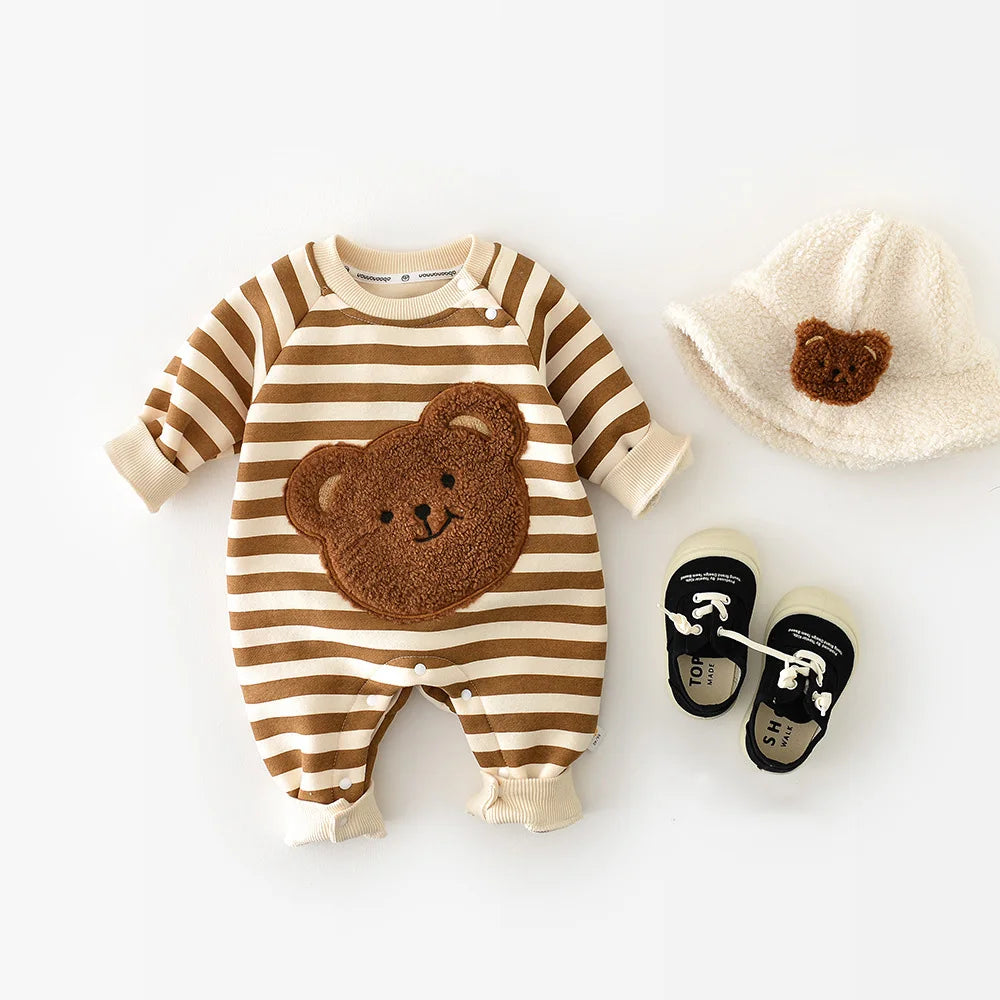 BORA MILANCEL One Piece Baby Suit with Adorable Bear Design