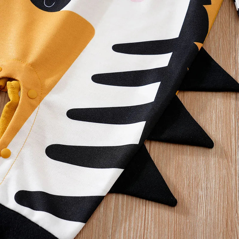 Baby Jumpsuit Cute Cartoon Strap With 3d Zebra Print For Comfortable And Soft