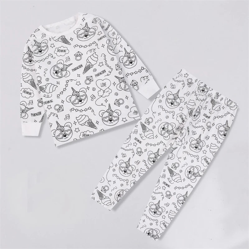 Colorable Two Piece Pajama Set