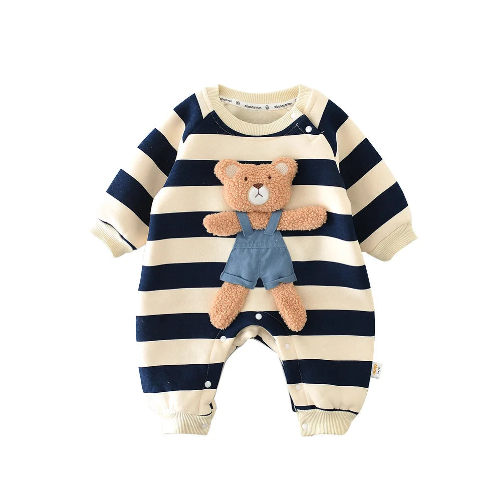 BORA MILANCEL One Piece Baby Suit with Adorable Bear Design