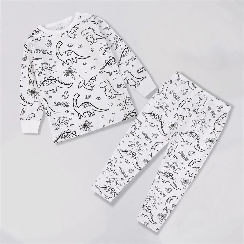 Colorable Two Piece Pajama Set
