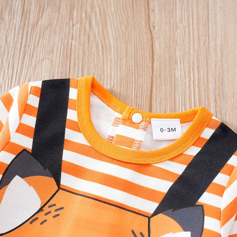 Baby Clothes Cute Cartoon Fox Print Comfortable And Soft