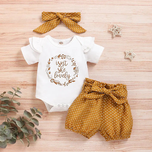 0-18 Month Newborn Baby Girls Clothes Romper Dot Pant