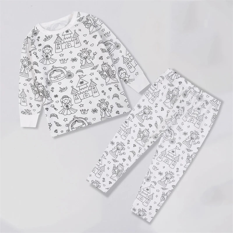 Colorable Two Piece Pajama Set