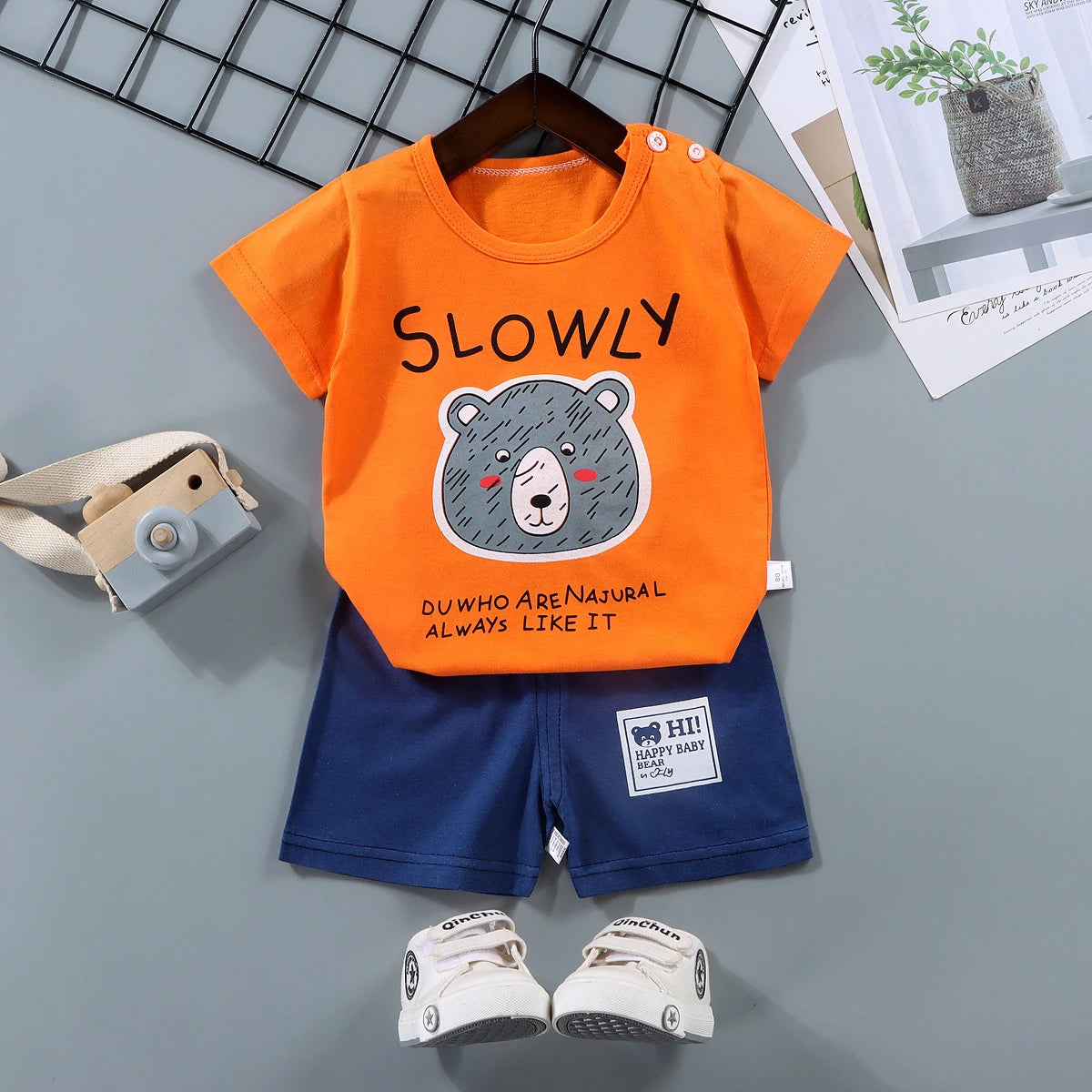 Boys Girl T-shirt Shorts 2PCS Summer